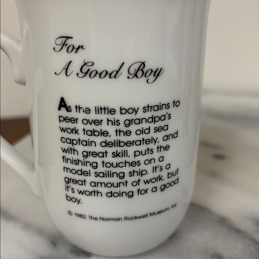 Norman Rockwell Illustrated Mugs with White and Multicolor Design - Picture 3 of 7
